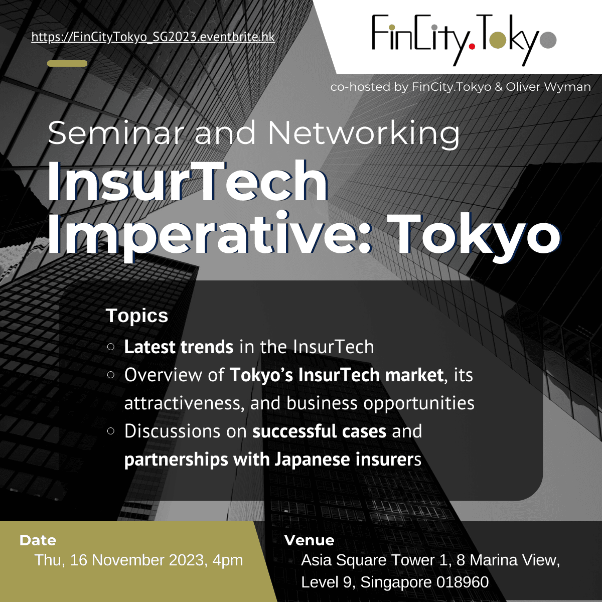During the Singapore Fintech Festival, we hosted the event “InsurTech Imperative: Tokyo.”